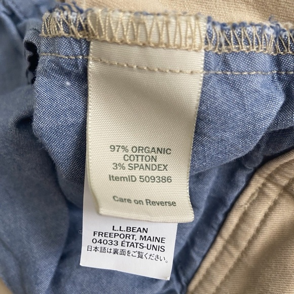 L.L.Bean Favorite Fit Womens Shorts Sz 12 Khaki High Rise Stretch Slash Pocket - Picture 10 of 11